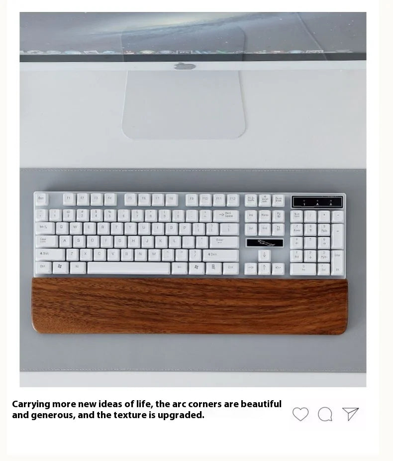 Walnut Wood Rest Palm Pad Mechanical Keyboard Ergonomic Pad | Multiple Sizes