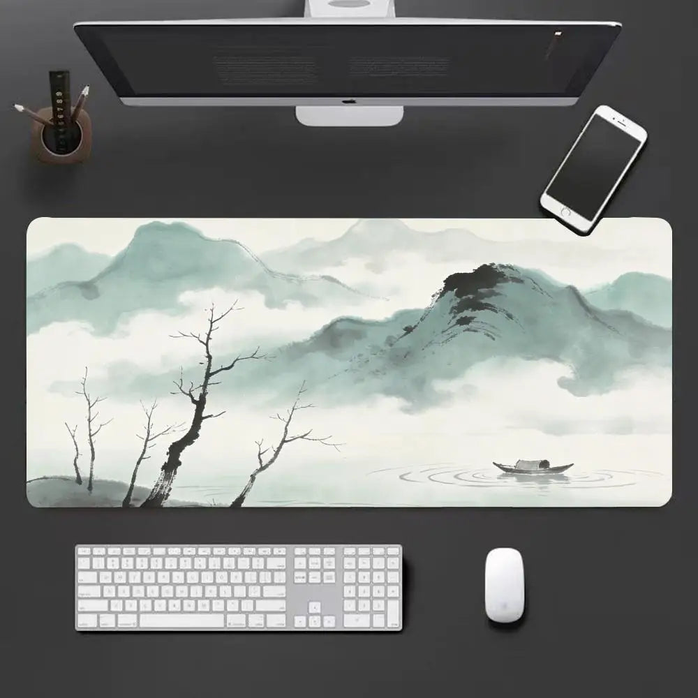 Chinese aesthetic ink painting Mouse Pad Desk Mouse Pad
