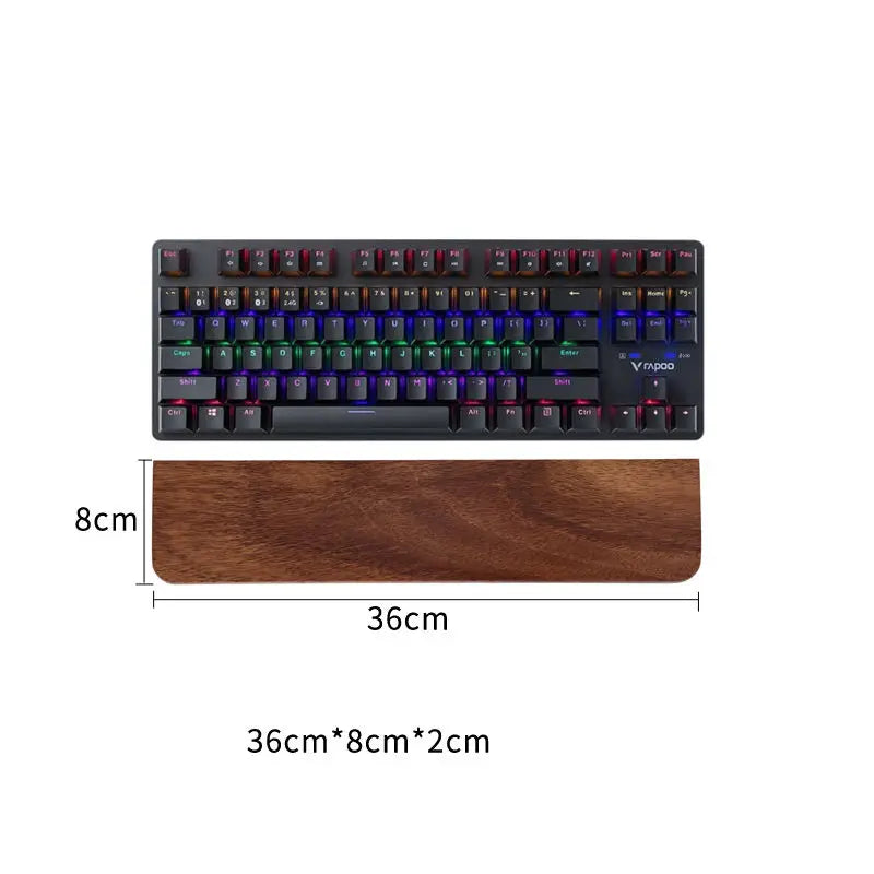 Walnut Wood Rest Palm Pad Mechanical Keyboard Ergonomic Pad | Multiple Sizes