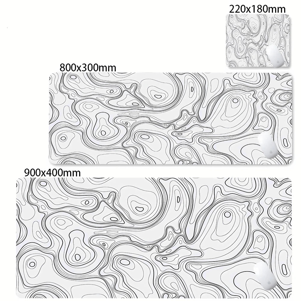 XXL Desk Mat | Black And White | Strata Liquid Mousepad