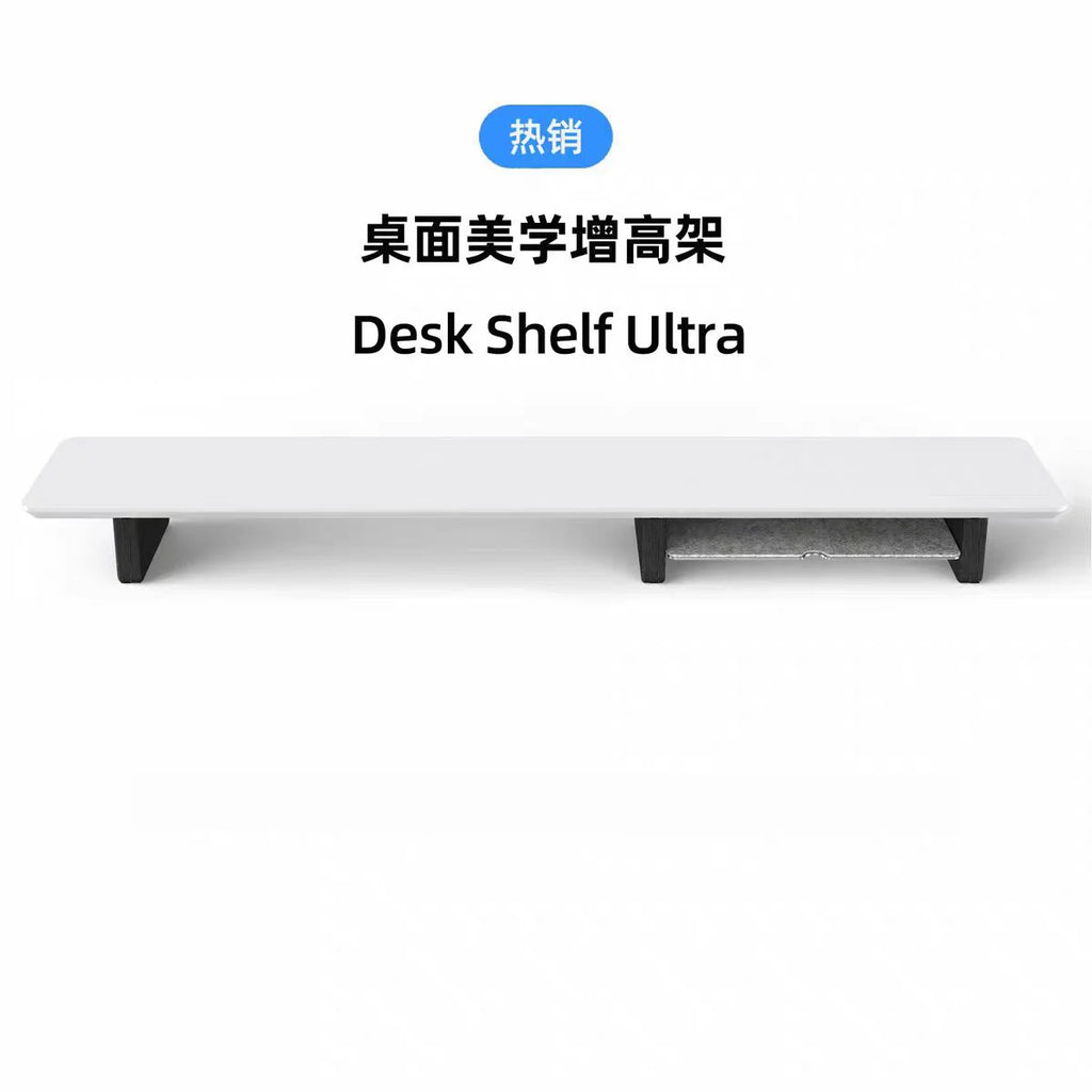 Walnut Wood Monitor Riser with Organization Racks