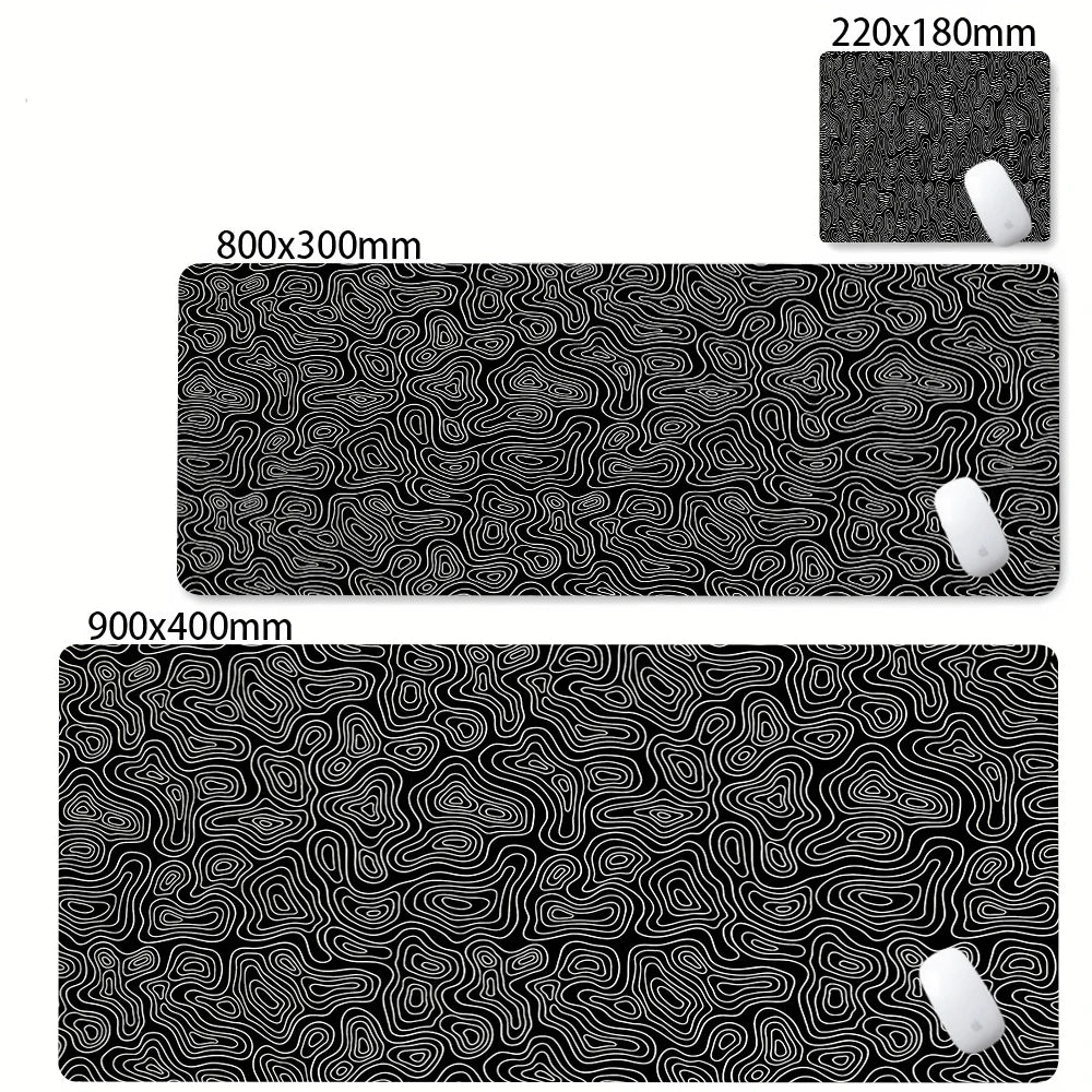 XXL Desk Mat | Black And White | Strata Liquid Mousepad