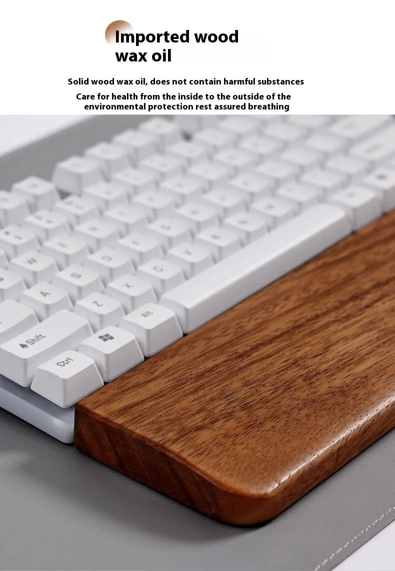 Walnut Wood Rest Palm Pad Mechanical Keyboard Ergonomic Pad | Multiple Sizes