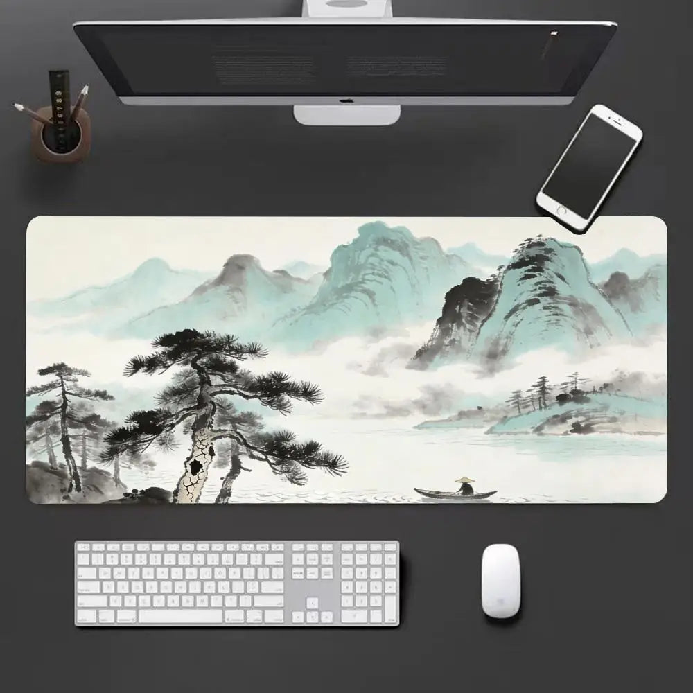 Chinese aesthetic ink painting Mouse Pad Desk Mouse Pad