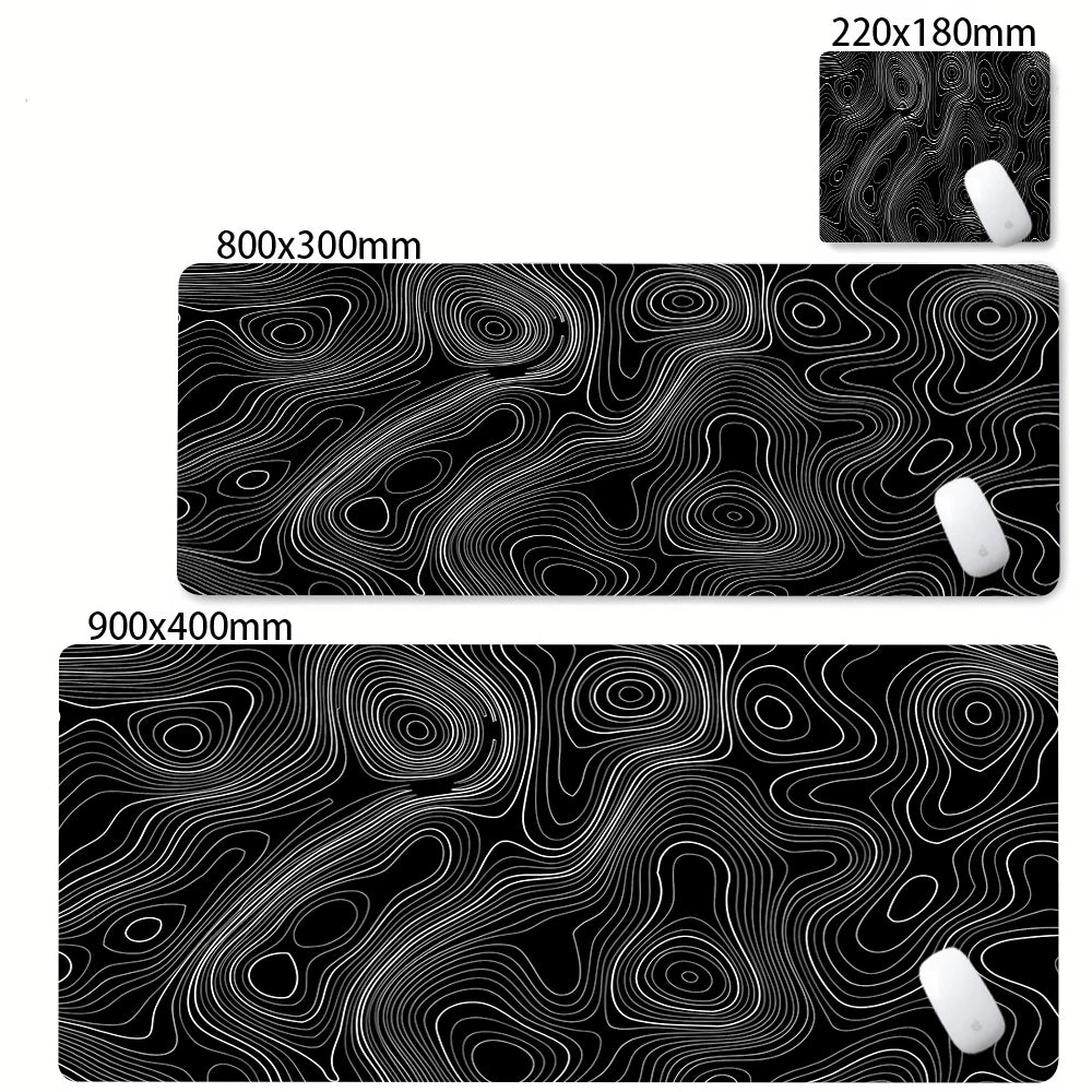 XXL Desk Mat | Black And White | Strata Liquid Mousepad
