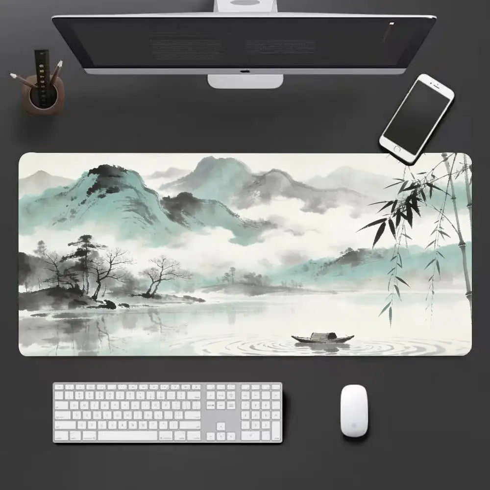 Chinese aesthetic ink painting Mouse Pad Desk Mouse Pad