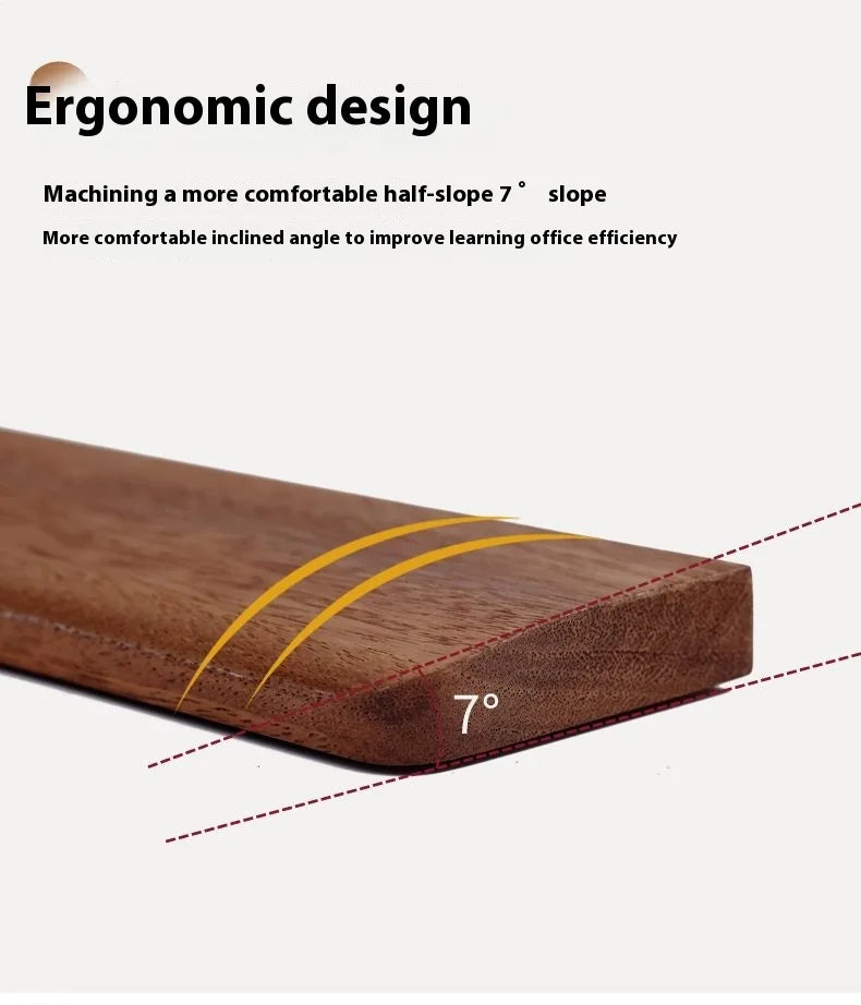 Walnut Wood Rest Palm Pad Mechanical Keyboard Ergonomic Pad | Multiple Sizes