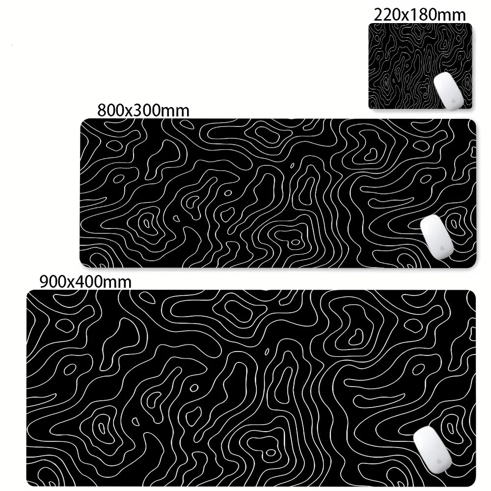 XXL Desk Mat | Black And White | Strata Liquid Mousepad