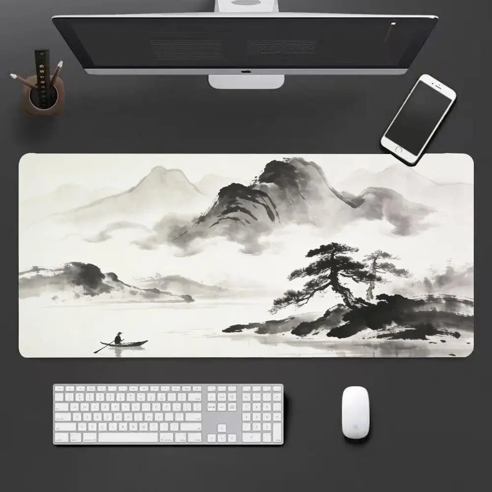 Chinese aesthetic ink painting Mouse Pad Desk Mouse Pad