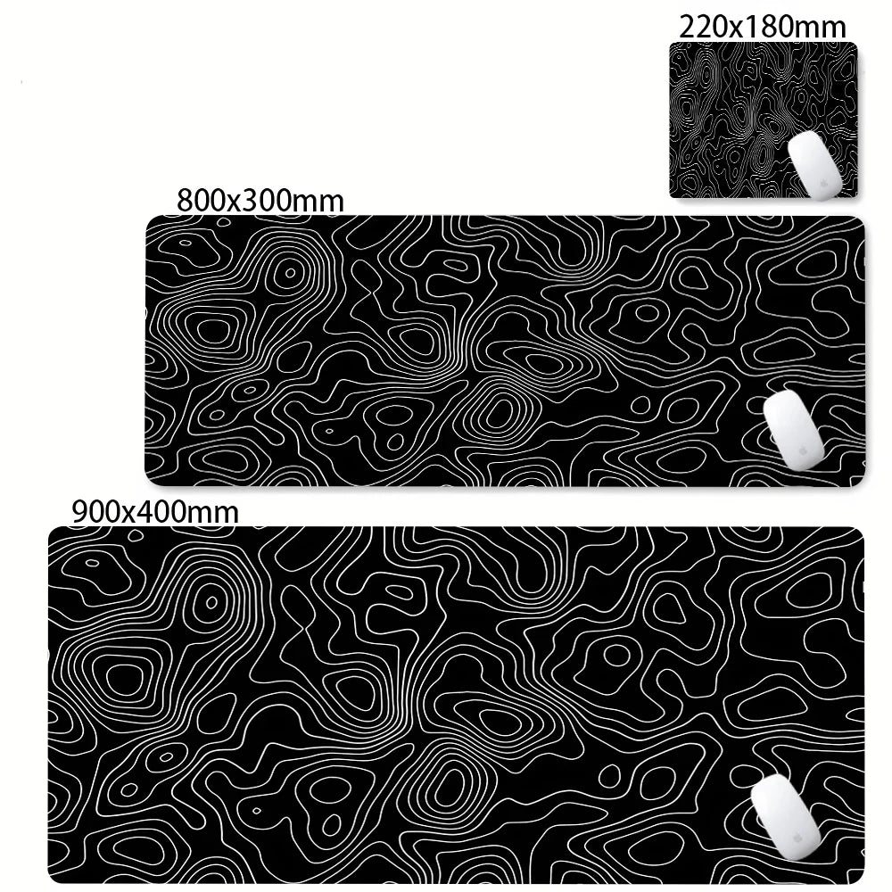XXL Desk Mat | Black And White | Strata Liquid Mousepad