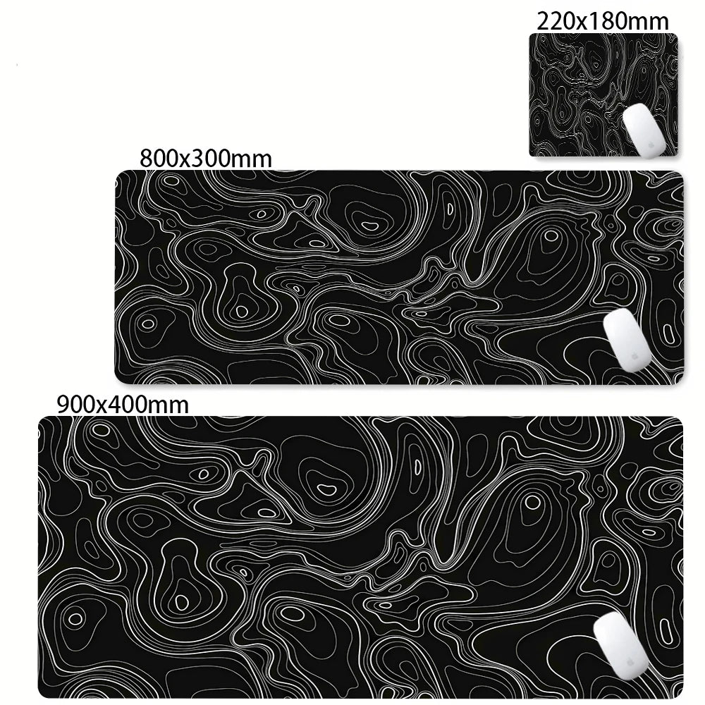 XXL Desk Mat | Black And White | Strata Liquid Mousepad