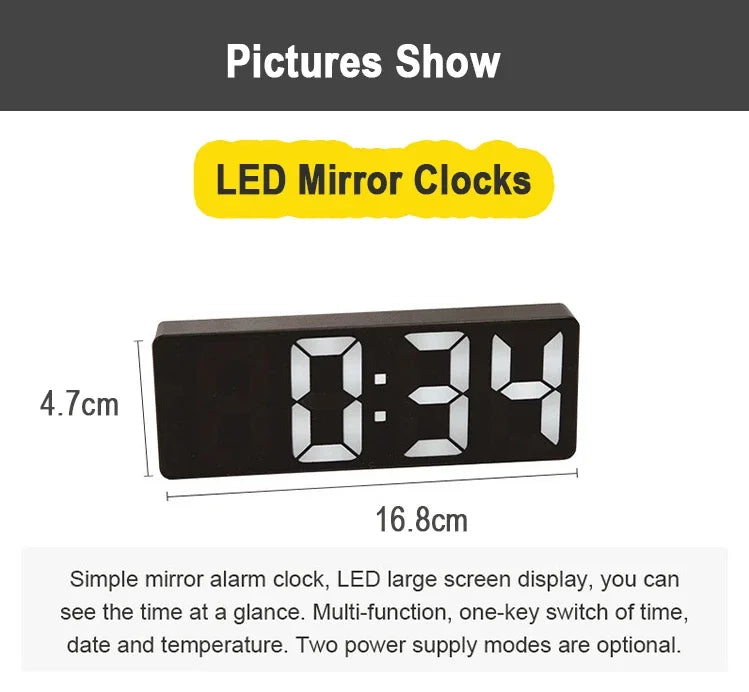Smart Alarm Clock Bedside Table Led Alarm Clock Digital