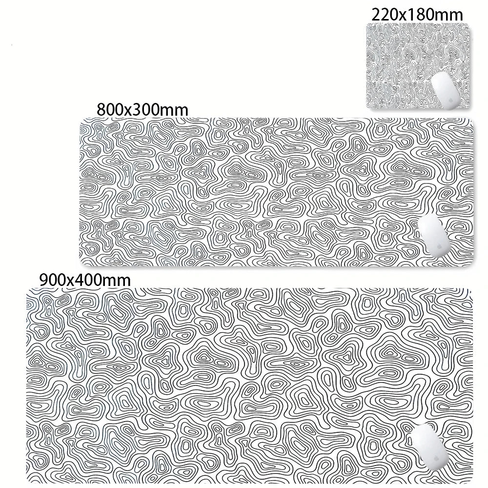 XXL Desk Mat | Black And White | Strata Liquid Mousepad