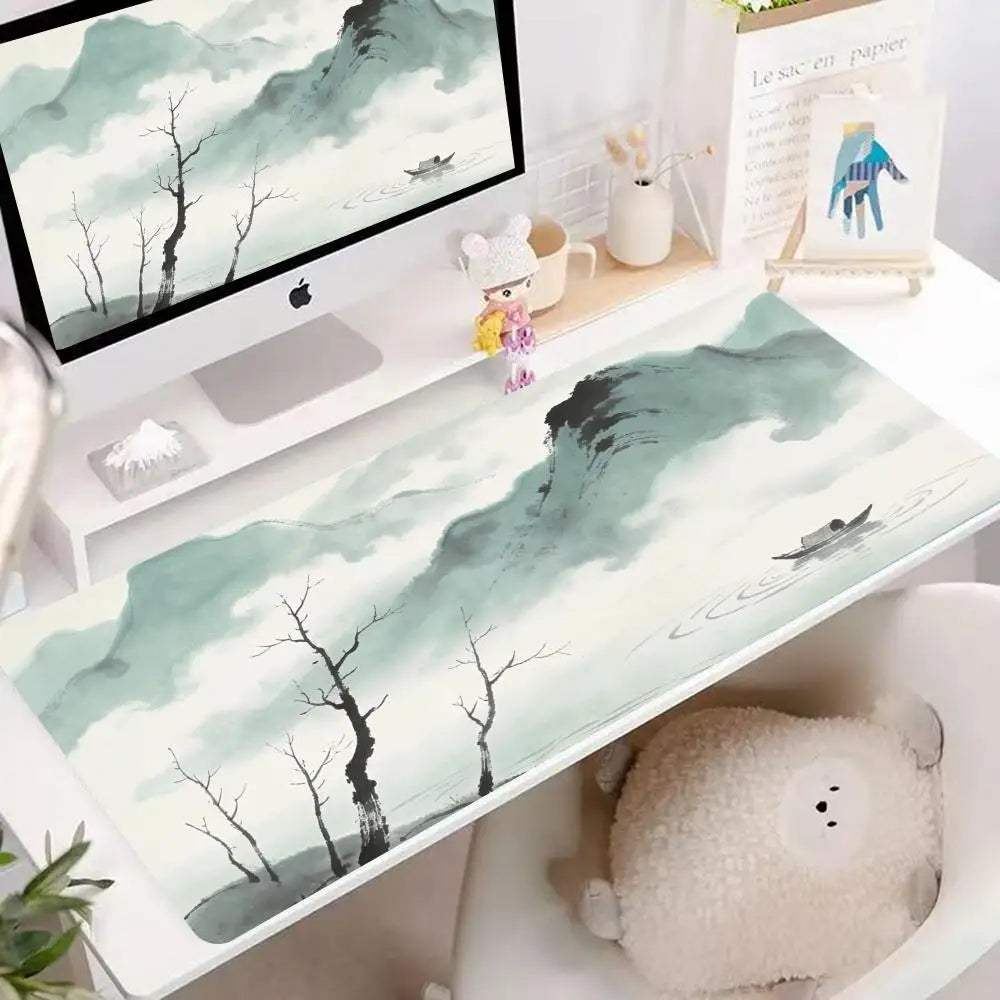 Chinese aesthetic ink painting Mouse Pad Desk Mouse Pad