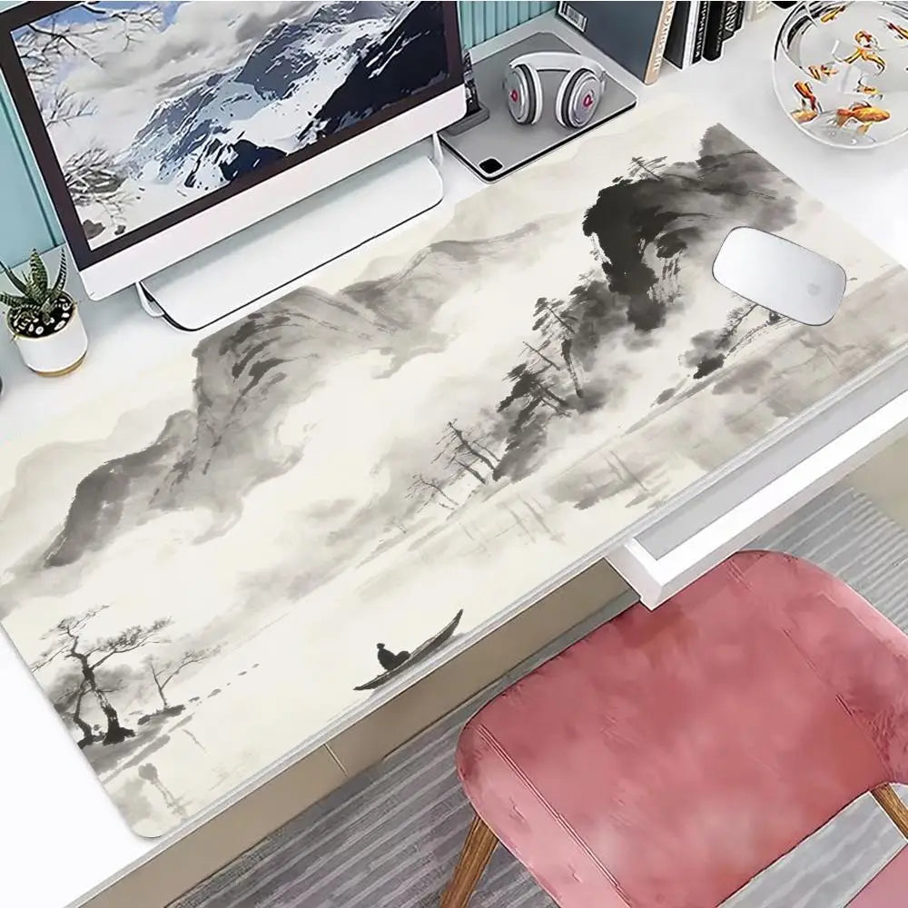 Chinese aesthetic ink painting Mouse Pad Desk Mouse Pad
