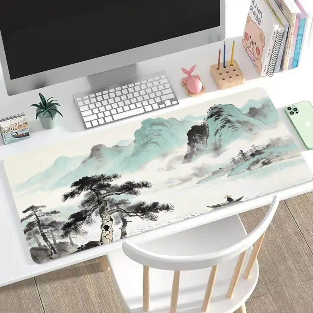 Chinese aesthetic ink painting Mouse Pad Desk Mouse Pad
