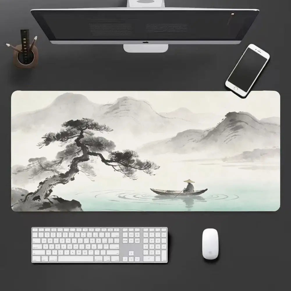 Chinese aesthetic ink painting Mouse Pad Desk Mouse Pad