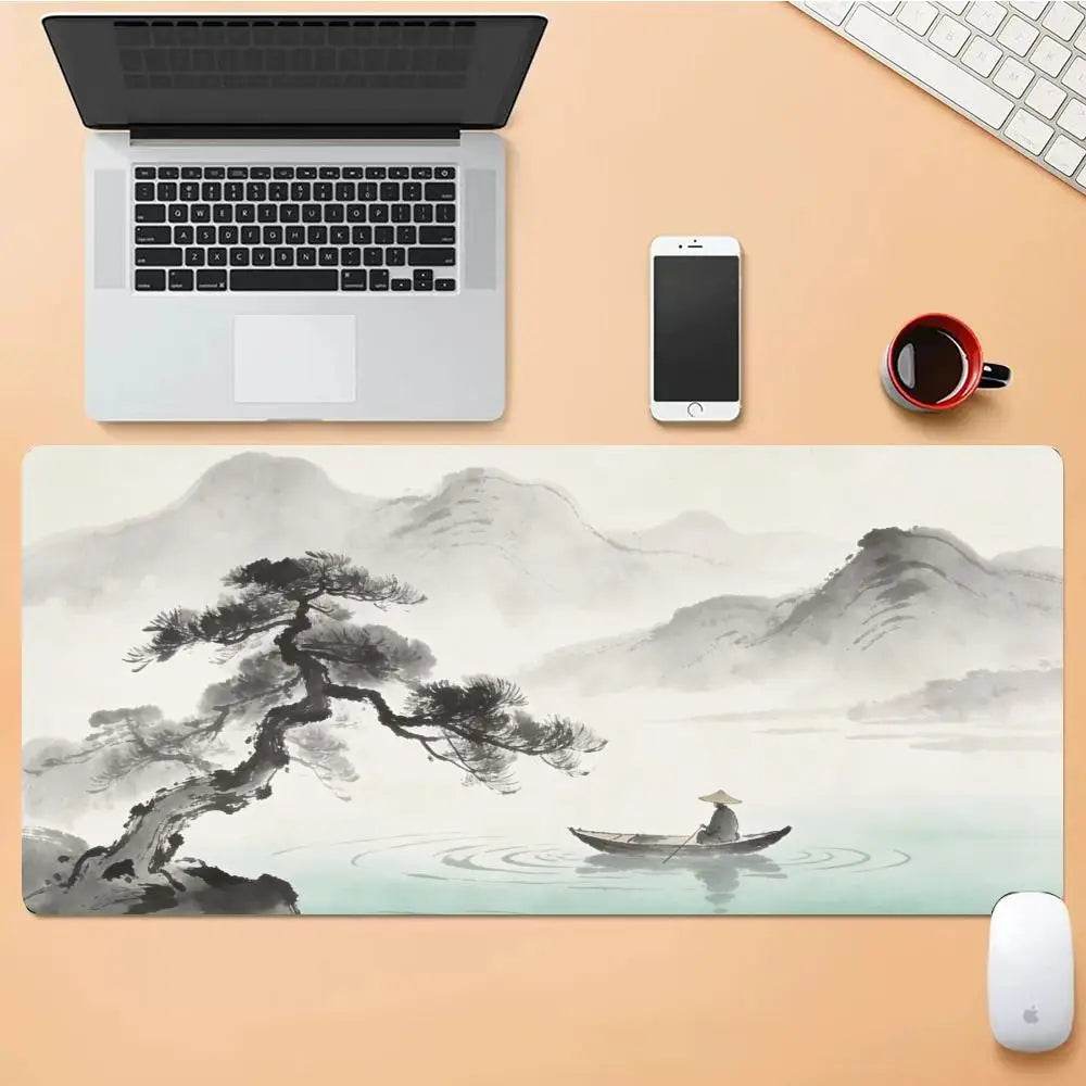Chinese aesthetic ink painting Mouse Pad Desk Mouse Pad