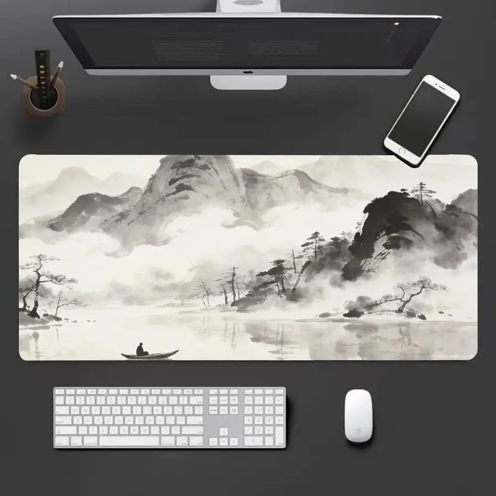 Chinese aesthetic ink painting Mouse Pad Desk Mouse Pad