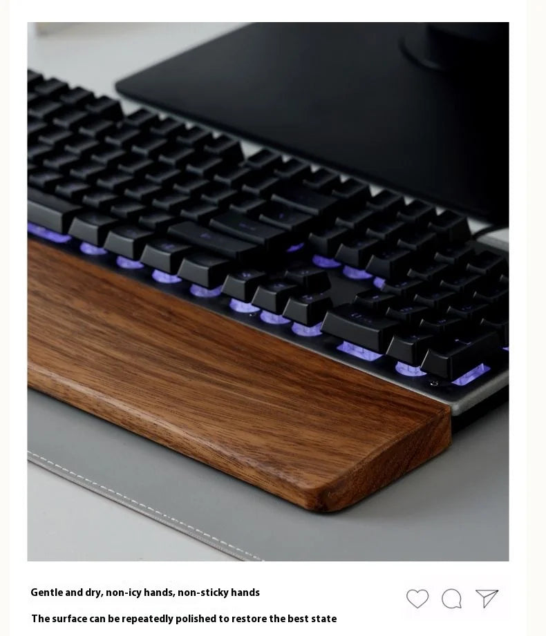 Walnut Wood Rest Palm Pad Mechanical Keyboard Ergonomic Pad | Multiple Sizes