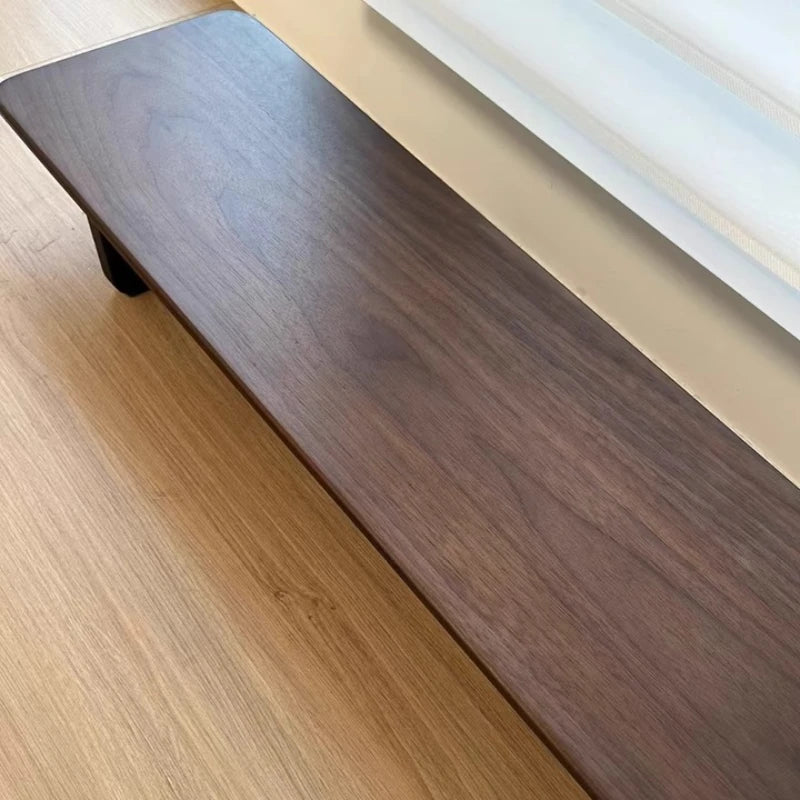 Walnut Wood Monitor Riser with Organization Racks