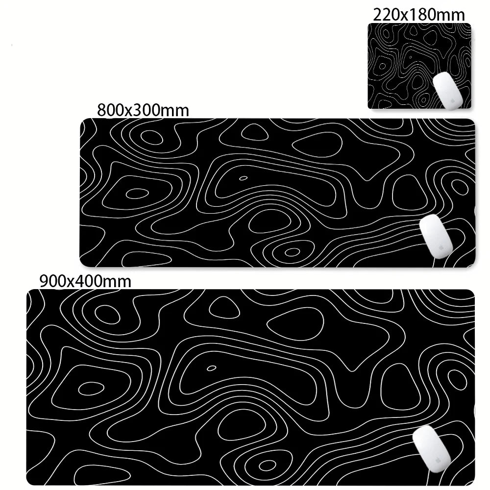 XXL Desk Mat | Black And White | Strata Liquid Mousepad