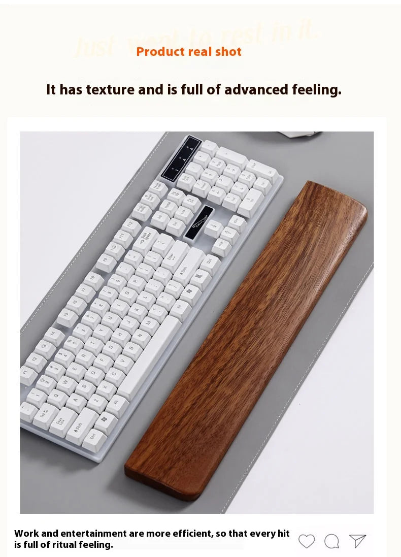 Walnut Wood Rest Palm Pad Mechanical Keyboard Ergonomic Pad | Multiple Sizes