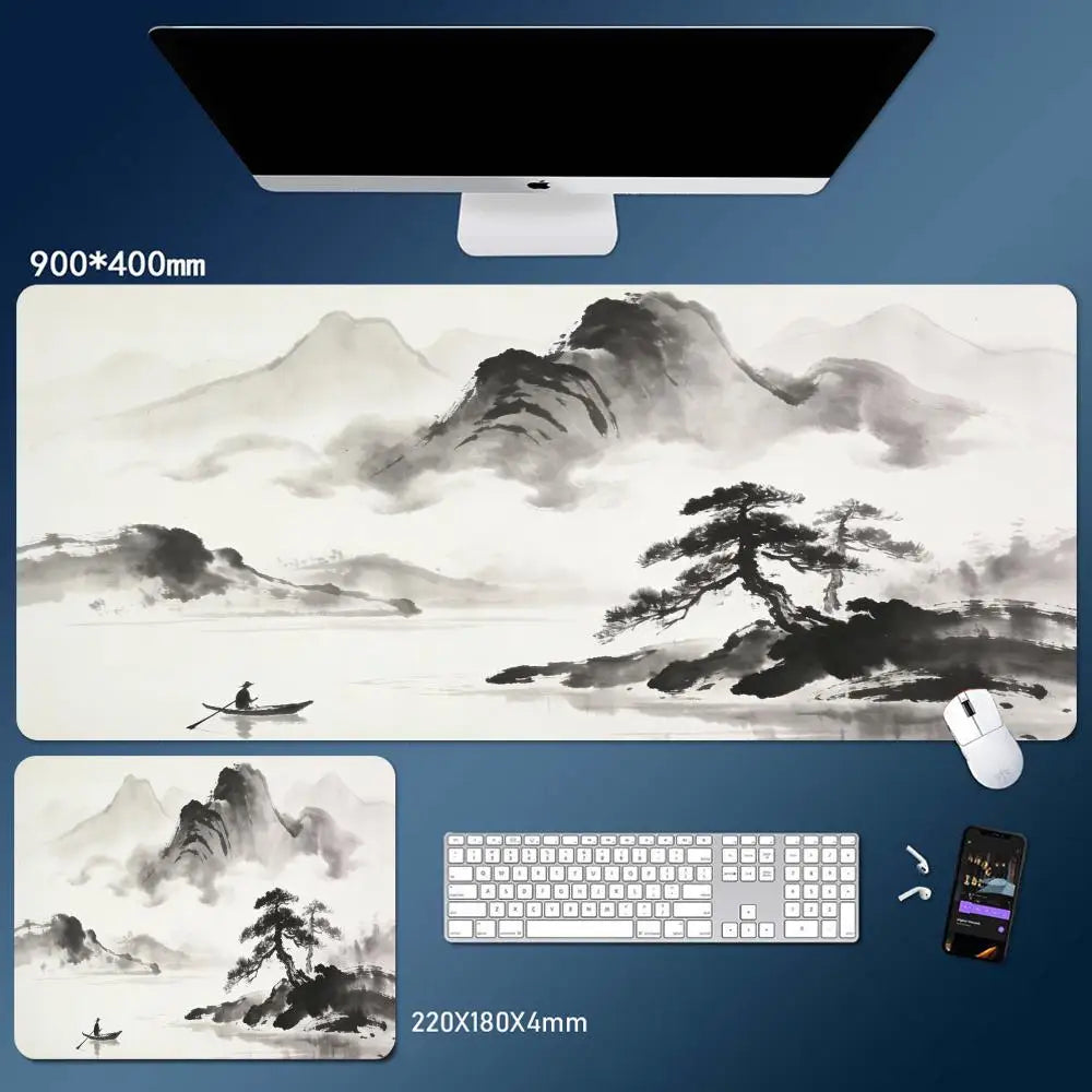 Chinese aesthetic ink painting Mouse Pad Desk Mouse Pad