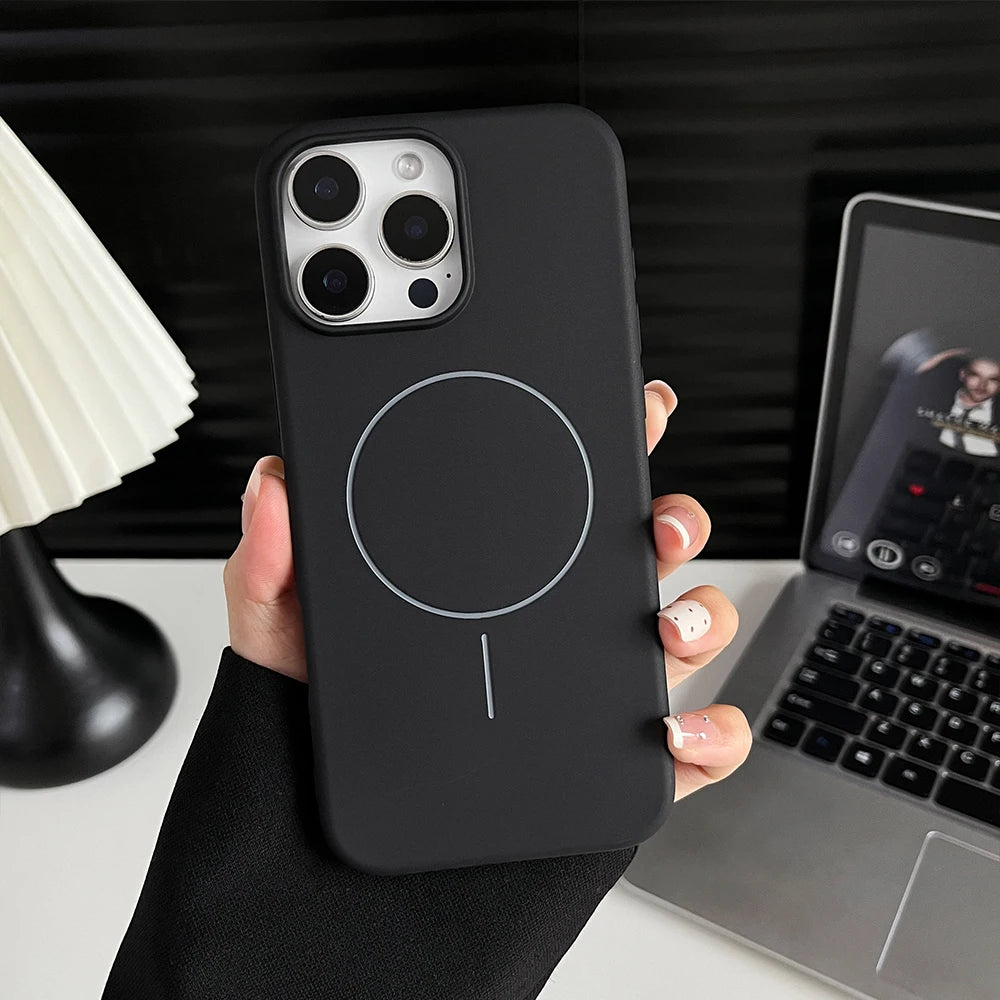 Magnetic Matte Silicone Case For Magsafe Mag Safe iPhone 17 16E 16 E 15 Pro Max 14 Plus 13 12 11 X XS XR