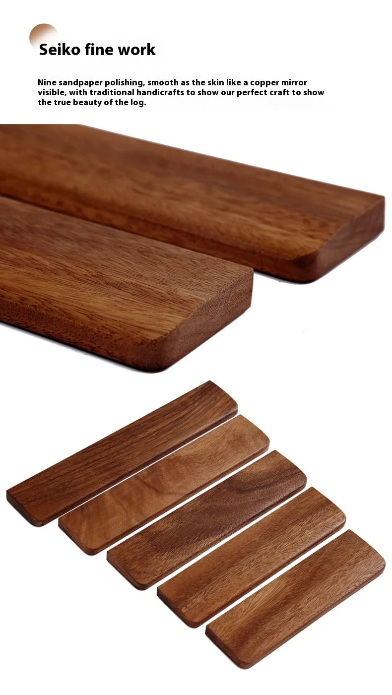 Walnut Wood Rest Palm Pad Mechanical Keyboard Ergonomic Pad | Multiple Sizes