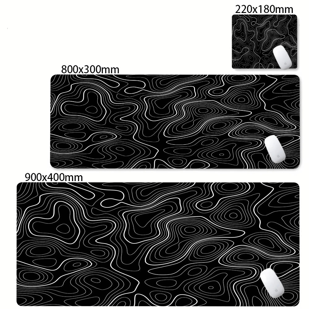 XXL Desk Mat | Black And White | Strata Liquid Mousepad